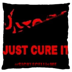 #justcureit W/shawnstestimony Large Flano Cushion Case (one Side) by shawnstestimony