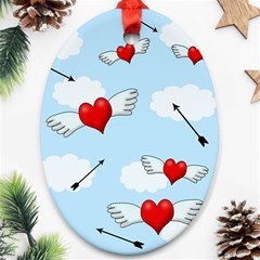 Love Hunting Ornament (oval)  by Valentinaart