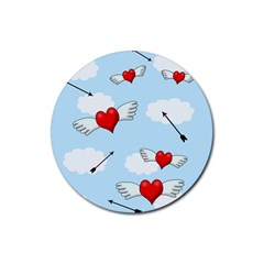 Love Hunting Rubber Coaster (round)  by Valentinaart