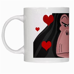 Gorillas Love White Mugs by Valentinaart