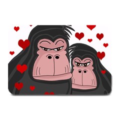 Gorillas Love Plate Mats by Valentinaart