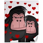 Gorillas love Canvas 11  x 14   10.95 x13.48  Canvas - 1