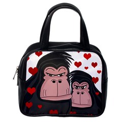 Gorillas Love Classic Handbags (one Side) by Valentinaart