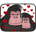 Gorillas love Double Sided Fleece Blanket (Mini)  35 x27  Blanket Front