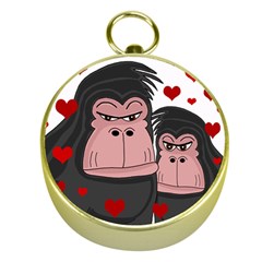 Gorillas Love Gold Compasses by Valentinaart