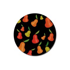 Pears Pattern Magnet 3  (round) by Valentinaart