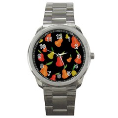 Pears Pattern Sport Metal Watch by Valentinaart