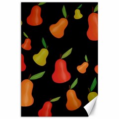 Pears Pattern Canvas 24  X 36  by Valentinaart