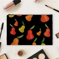 Pears Pattern Cosmetic Bag (large)  by Valentinaart