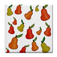 Decorative Pears Pattern Tile Coasters by Valentinaart