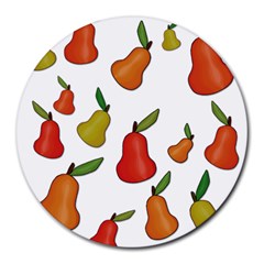 Decorative Pears Pattern Round Mousepads by Valentinaart