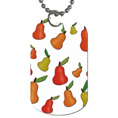 Decorative Pears Pattern Dog Tag (one Side) by Valentinaart