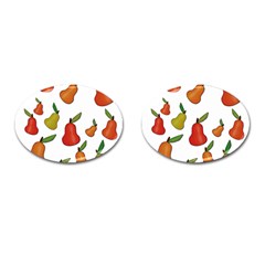 Decorative Pears Pattern Cufflinks (oval) by Valentinaart