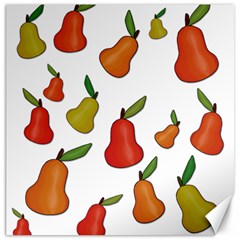 Decorative Pears Pattern Canvas 12  X 12   by Valentinaart