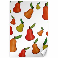 Decorative Pears Pattern Canvas 12  X 18   by Valentinaart