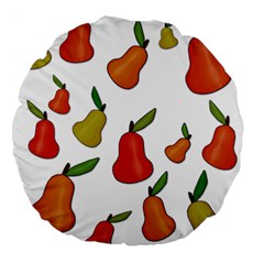 Decorative Pears Pattern Large 18  Premium Round Cushions by Valentinaart