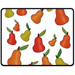 Decorative Pears Pattern Double Sided Fleece Blanket (medium)  by Valentinaart