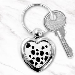 Black Strowberries Key Chains (heart)  by Valentinaart