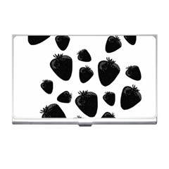 Black Strowberries Business Card Holders by Valentinaart