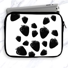 Black Strowberries Apple Ipad 2/3/4 Zipper Cases by Valentinaart