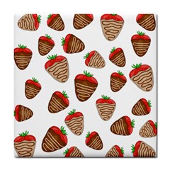 Chocolate Strawberries  Tile Coasters by Valentinaart