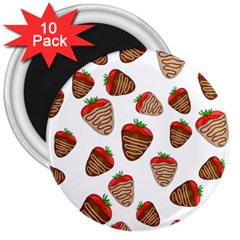 Chocolate Strawberries  3  Magnets (10 Pack)  by Valentinaart