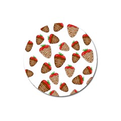 Chocolate Strawberries  Magnet 3  (round) by Valentinaart