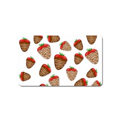 Chocolate Strawberries  Magnet (name Card) by Valentinaart