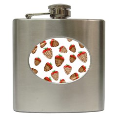 Chocolate Strawberries  Hip Flask (6 Oz) by Valentinaart