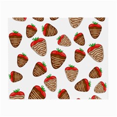 Chocolate Strawberries  Small Glasses Cloth (2-side) by Valentinaart