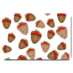 Chocolate Strawberries  Large Doormat  by Valentinaart