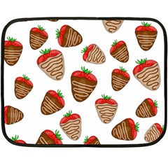 Chocolate Strawberries  Double Sided Fleece Blanket (mini)  by Valentinaart