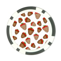 Chocolate Strawberries  Poker Chip Card Guards (10 Pack)  by Valentinaart