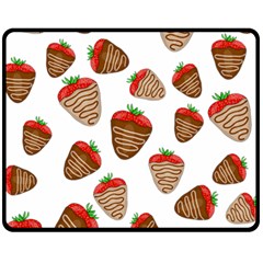 Chocolate Strawberries  Fleece Blanket (medium)  by Valentinaart