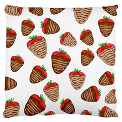 Chocolate Strawberries  Large Cushion Case (one Side) by Valentinaart