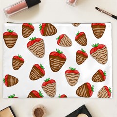 Chocolate Strawberries  Cosmetic Bag (xxl)  by Valentinaart