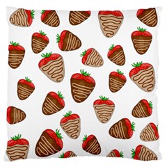 Chocolate Strawberries  Large Flano Cushion Case (two Sides) by Valentinaart