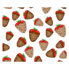 Chocolate Strawberries  Double Sided Flano Blanket (small)  by Valentinaart