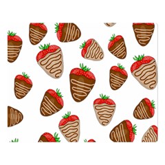 Chocolate Strawberries  Double Sided Flano Blanket (large)  by Valentinaart