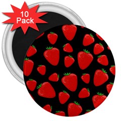 Strawberries Pattern 3  Magnets (10 Pack)  by Valentinaart