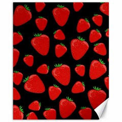 Strawberries Pattern Canvas 16  X 20   by Valentinaart