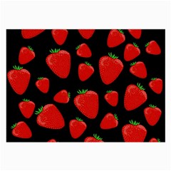 Strawberries Pattern Large Glasses Cloth (2-side) by Valentinaart