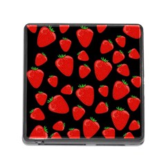 Strawberries Pattern Memory Card Reader (square) by Valentinaart