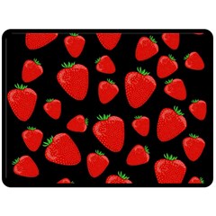 Strawberries Pattern Fleece Blanket (large)  by Valentinaart