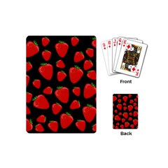 Strawberries Pattern Playing Cards (mini)  by Valentinaart