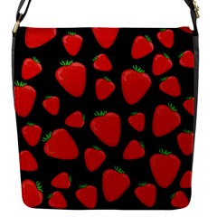 Strawberries Pattern Flap Messenger Bag (s) by Valentinaart