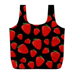 Strawberries Pattern Full Print Recycle Bags (l)  by Valentinaart