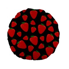 Strawberries Pattern Standard 15  Premium Flano Round Cushions by Valentinaart