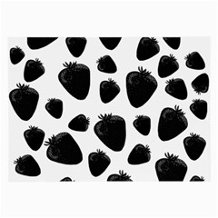 Black strawberries pattern Large Glasses Cloth