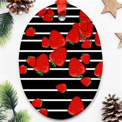 Strawberries  Ornament (oval) 